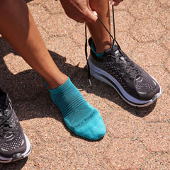 Darn Tough - Women's - Element Run No Show Sock Style #1112 - Cyan