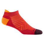 DT Run No Show Tab No Cushion Ultra-Lightweight Running Sock Style #1033 - Race Red