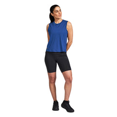 Women's - Janji Repeat Merino Muscle Tank - Sapphire