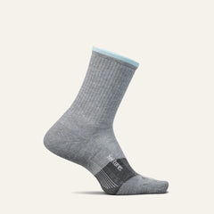 Feetures - Trail Max Cushion Mini Crew, Light Gray