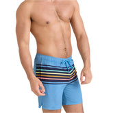 Men's - SAXX Oh Buoy 2N1 Volley 7" - Bold Stripe/Lake Blue