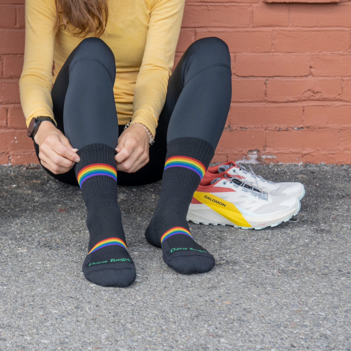 Darn Tough Women's Prism Micro Crew Lightweight Running Sock Black