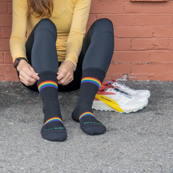 Darn Tough Women's Prism Micro Crew Lightweight Running Sock Black
