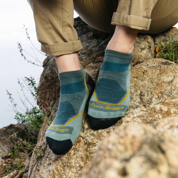 Darn Tough Men's Light Hiker No Show Lightweight Hiking Sock Seafoam