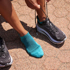 Darn Tough - Women's - Element Run No Show Sock Style #1112 - Cyan