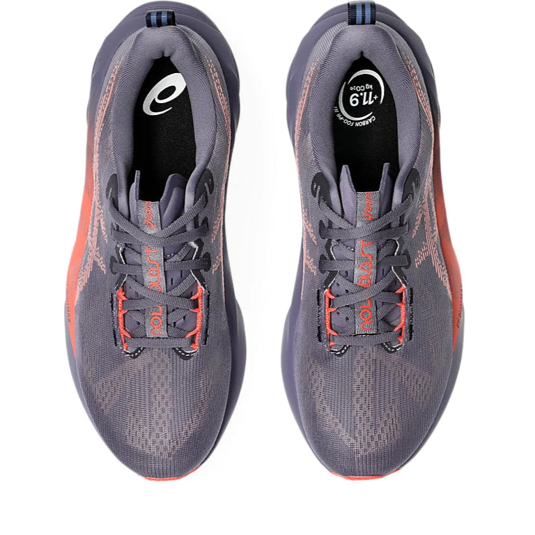 Women's - ASICS Novablast 5 - Greyish Purple/Coral Reef