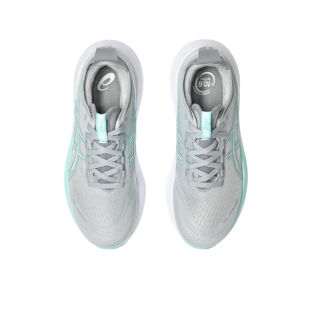 ASICS Women's Gel-Nimbus 27 Piedmont Grey/Illuminate Mint