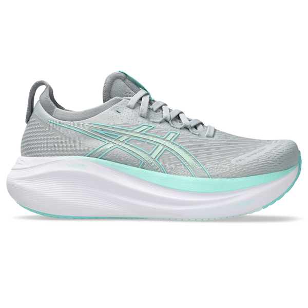 ASICS Women's Gel-Nimbus 27 Piedmont Grey/Illuminate Mint