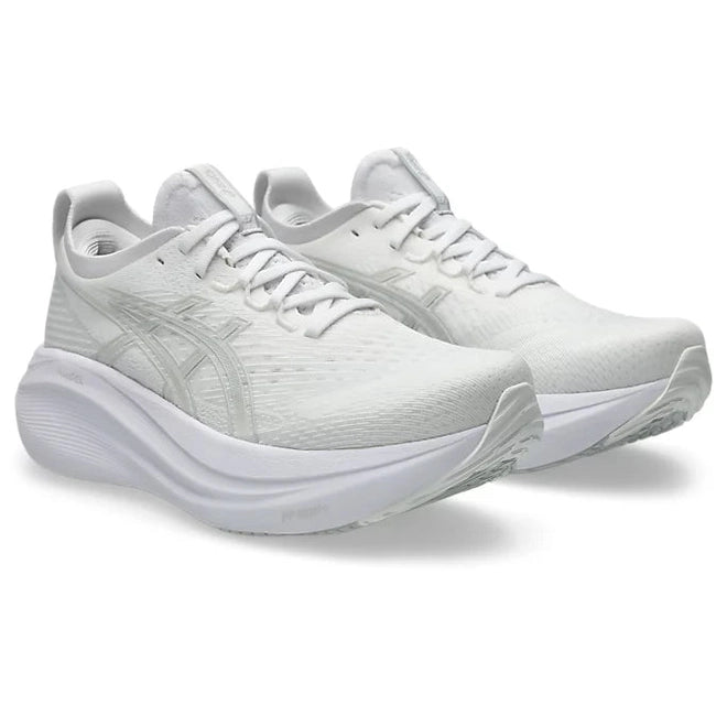 Women's - ASICS Gel Nimbus 27 - White/Glacier Grey