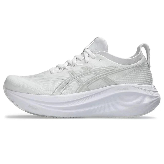 Women's - ASICS Gel Nimbus 27 - White/Glacier Grey
