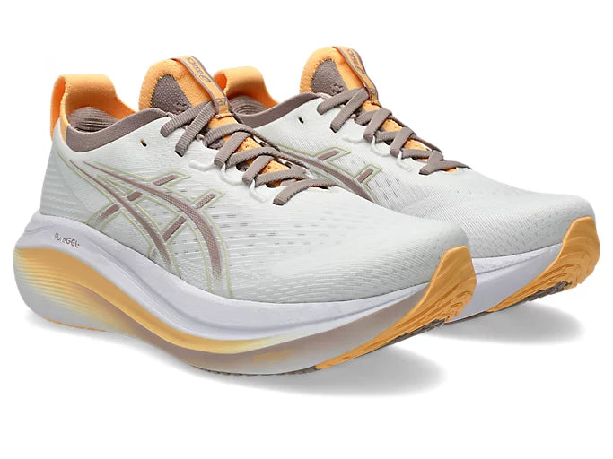 Women's - ASICS Gel Nimbus 27 - White/Fawn