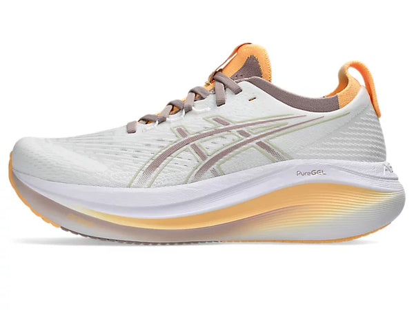 Women's - ASICS Gel Nimbus 27 - White/Fawn