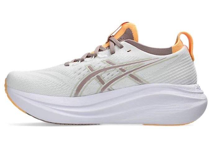 Women's - ASICS Gel Nimbus 27 - White/Fawn