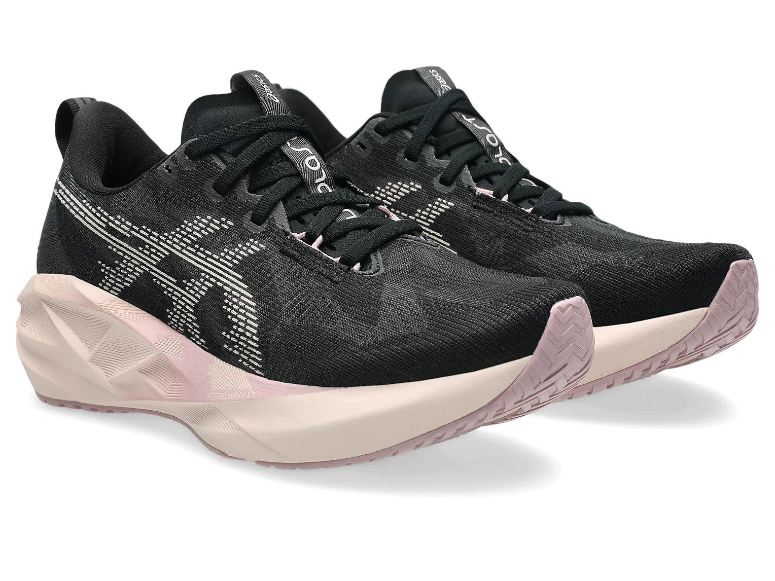 Women's - ASICS Novablast 5 - Black/Pearl Pink