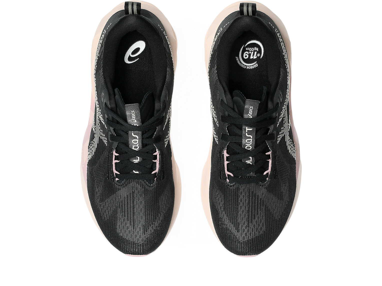 Women's - ASICS Novablast 5 - Black/Pearl Pink