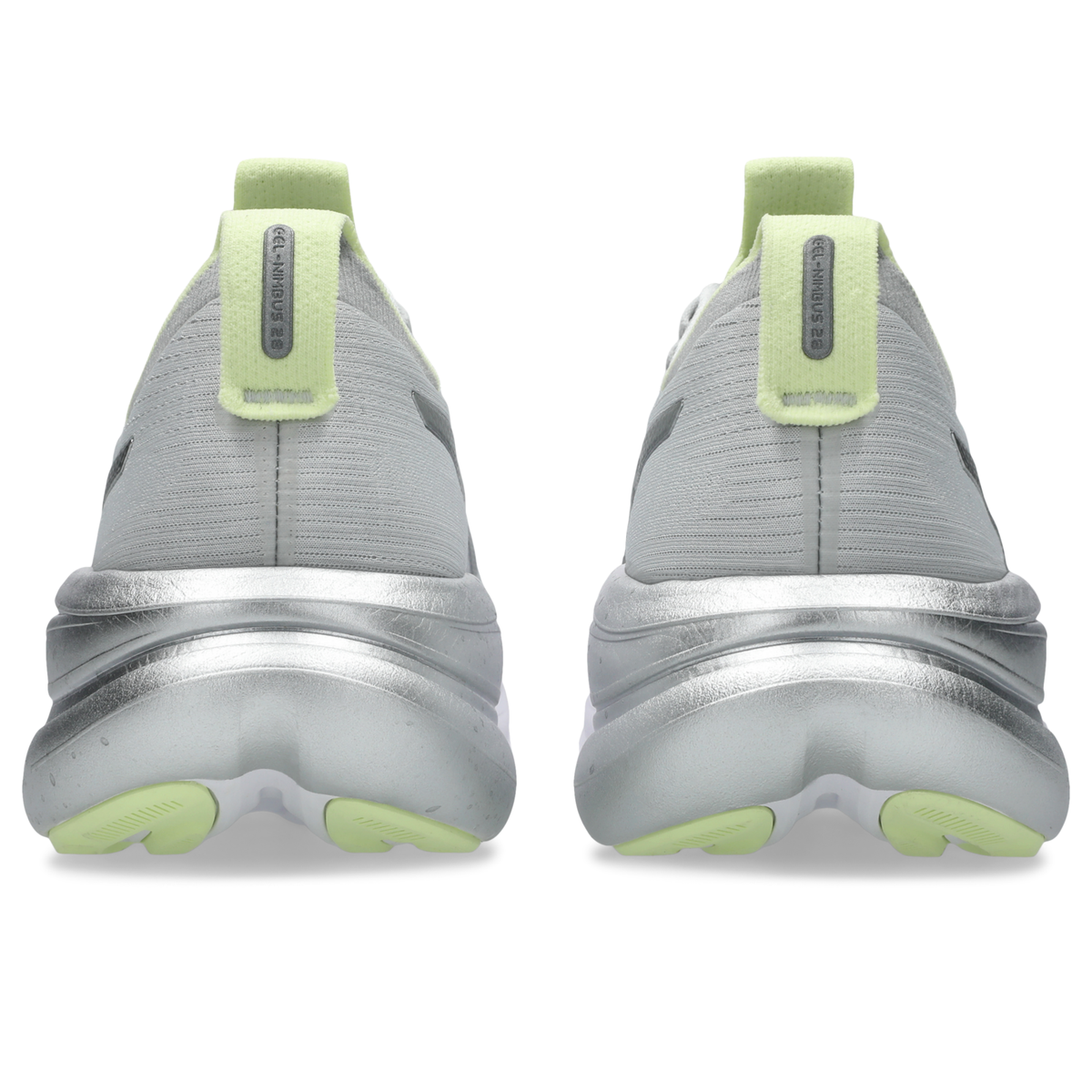 ASICS Women's Gel-Nimbus 28 Platinum Platinum/Glow Green
