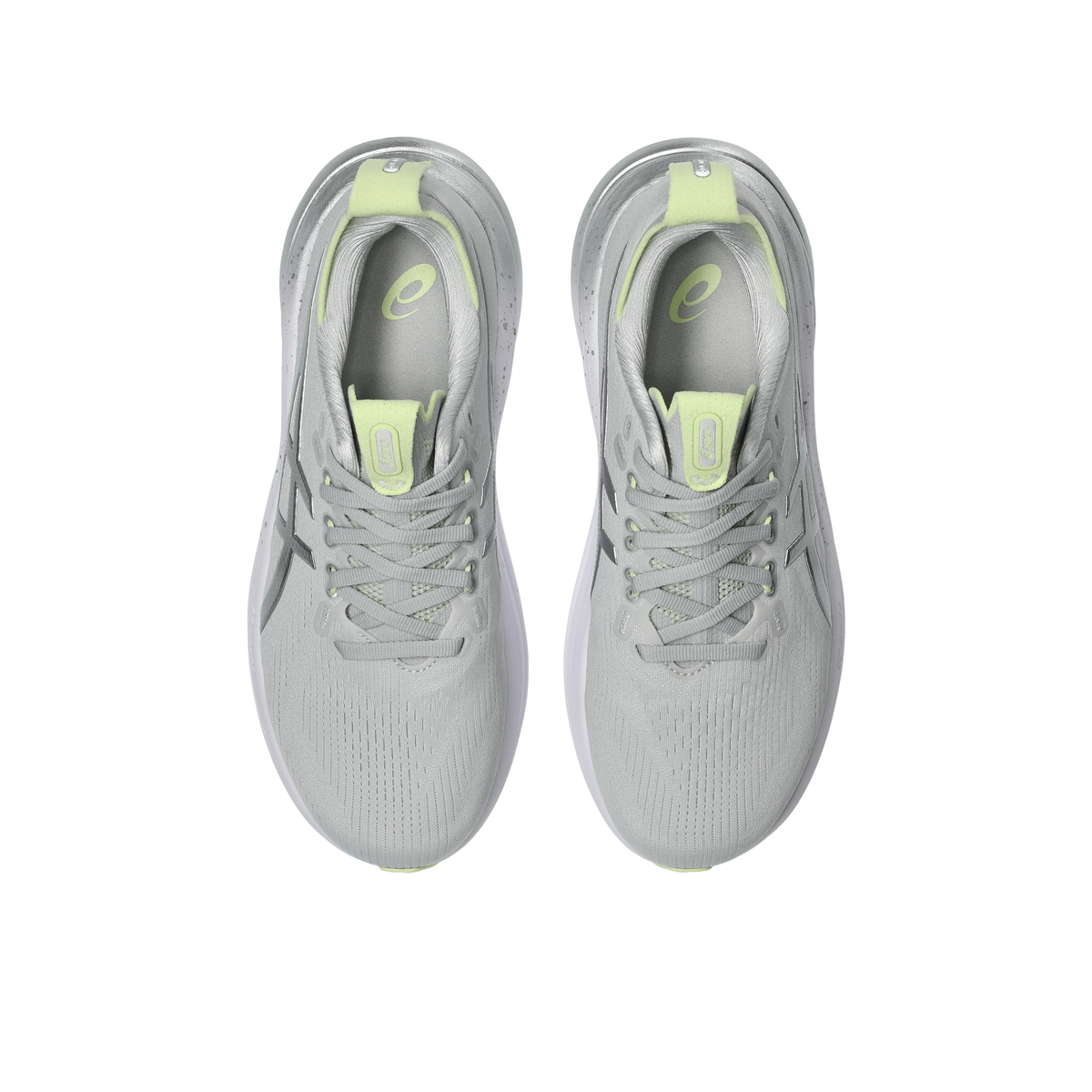 ASICS Women's Gel-Nimbus 28 Platinum Platinum/Glow Green