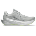 Women's - ASICS Novablast 6 Platinum - Platinum/Glow Green