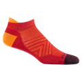 DT Run No Show Tab No Cushion Ultra-Lightweight Running Sock Style #1033 - Race Red