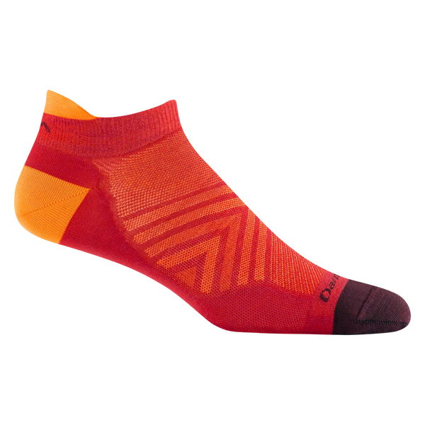 DT Run No Show Tab No Cushion Ultra-Lightweight Running Sock Style #1033 - Race Red