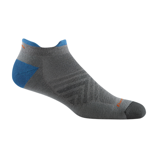 Darn Tough Men's Coolmax Run No Show Tab Ultra-Lightweight Running Sock Gray