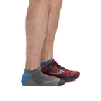 Darn Tough Men's Coolmax Run No Show Tab Ultra-Lightweight Running Sock Gray