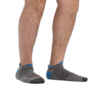 Darn Tough Men's Coolmax Run No Show Tab Ultra-Lightweight Running Sock Gray