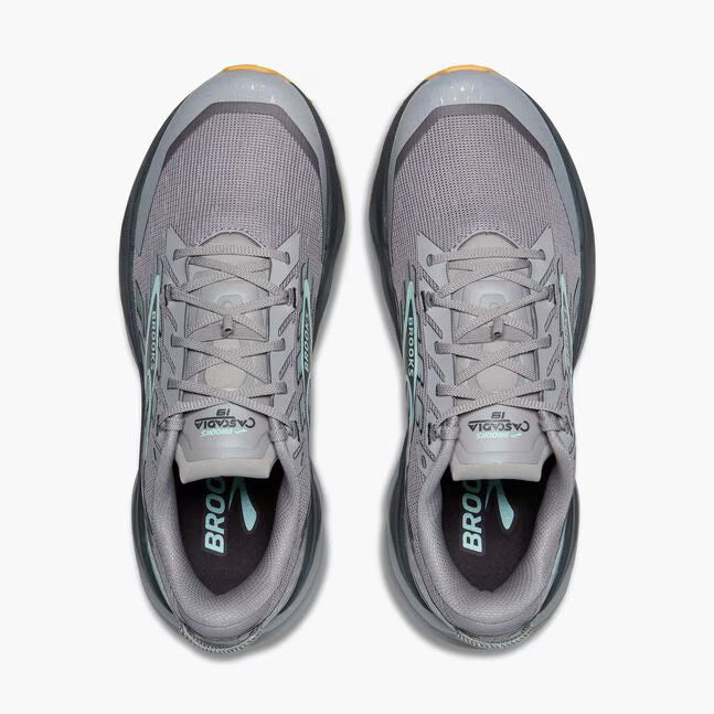 Men's - Brooks Cascadia 19 - Alloy/Ebony/Orange