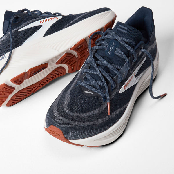 Brooks Men's Ghost 18 Navy Blazer/Red Earth/Blue