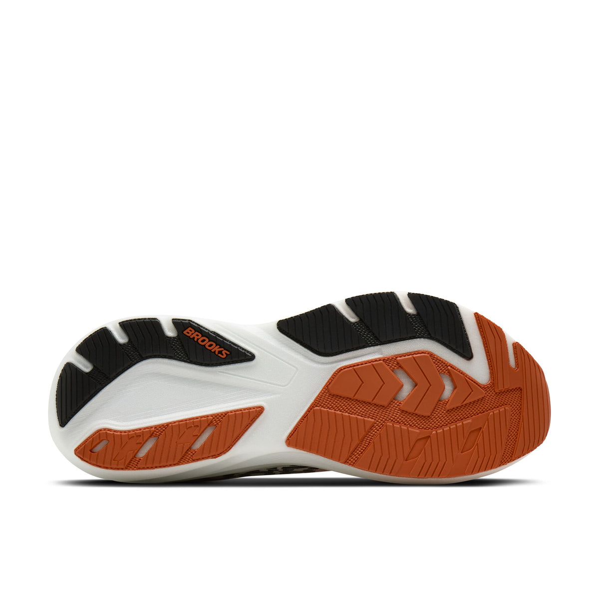 Brooks Men's Ghost Amp White/Tigerlily/Black