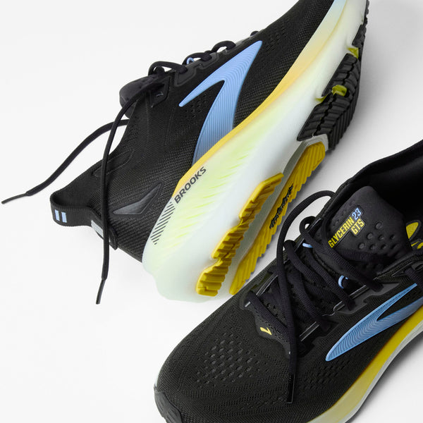 Brooks Men's Glycerin GTS 23 Black/Cyber Yellow/Nightlife