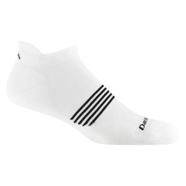Darn Tough Men's Element No Show Tab Lightweight Running Sock White