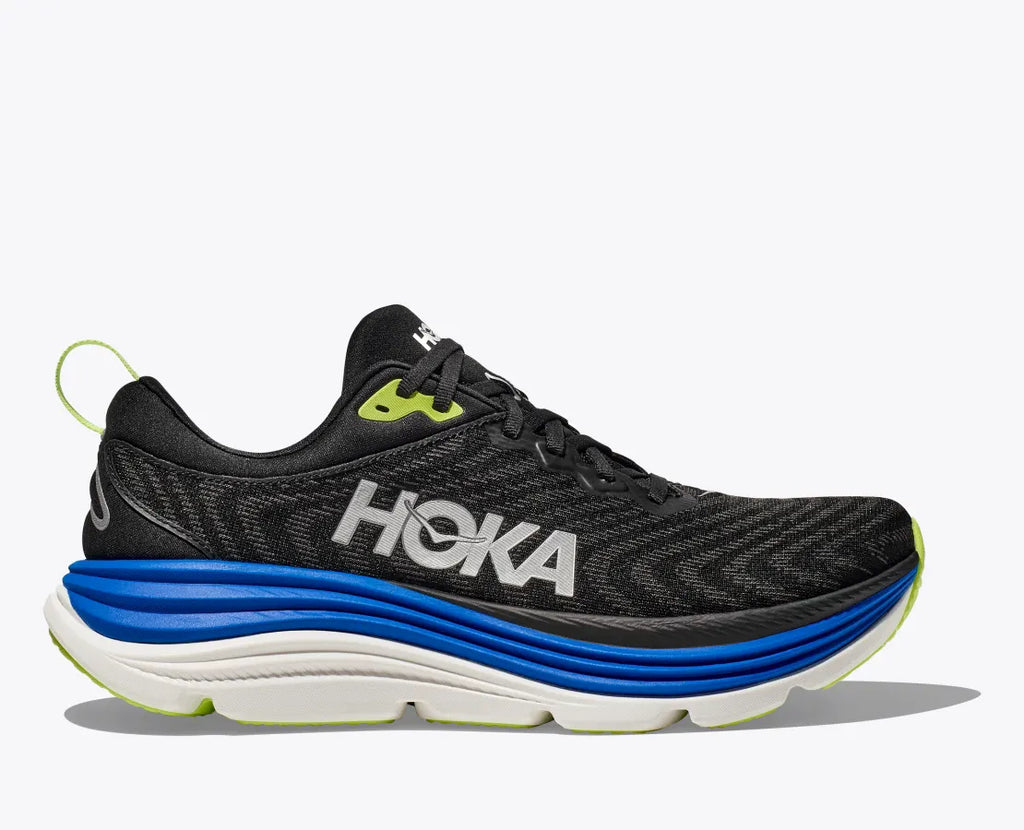 Men's - HOKA Gaviota 5 - Black/Electric Cobalt – Coastal Run