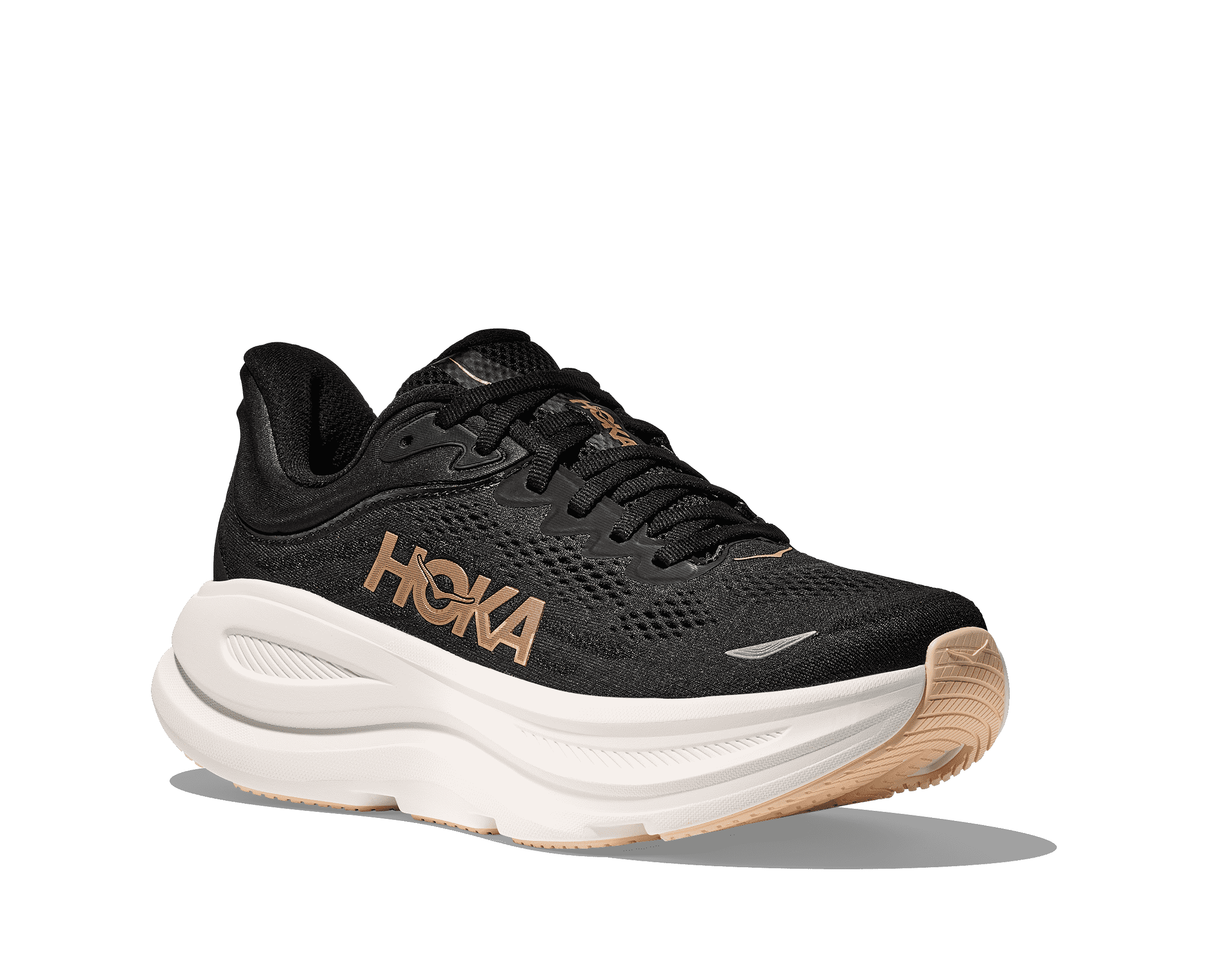 Women's - HOKA Bondi 9 - Black/Rose Gold