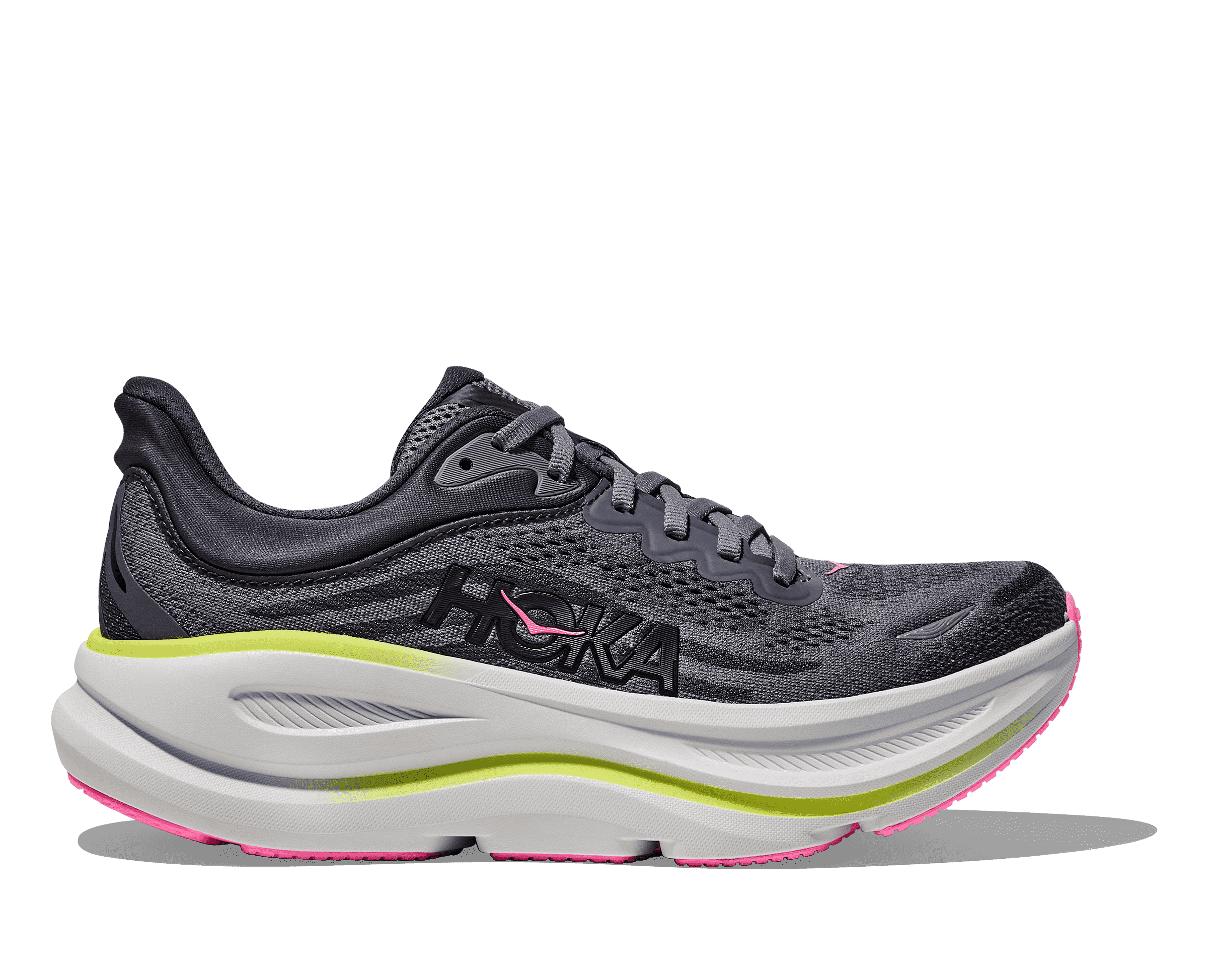 Women's - HOKA Bondi 9 - CHARCOAL GREY / GREY SKIES