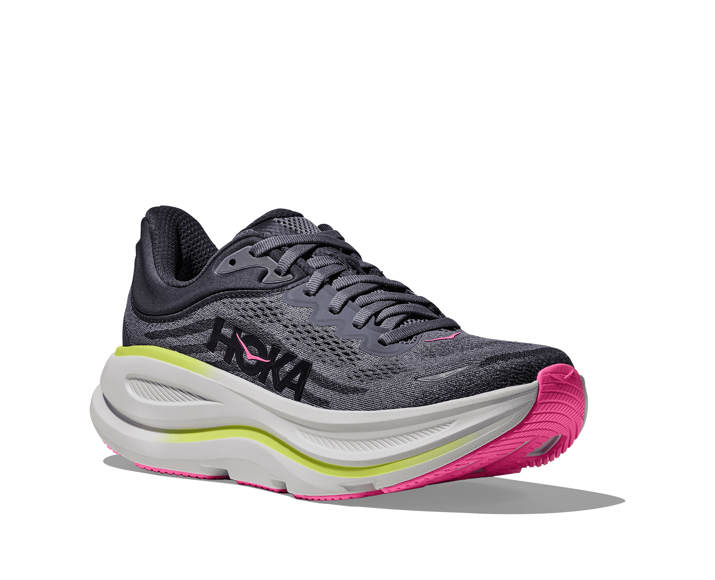 Women's - HOKA Bondi 9 - CHARCOAL GREY / GREY SKIES