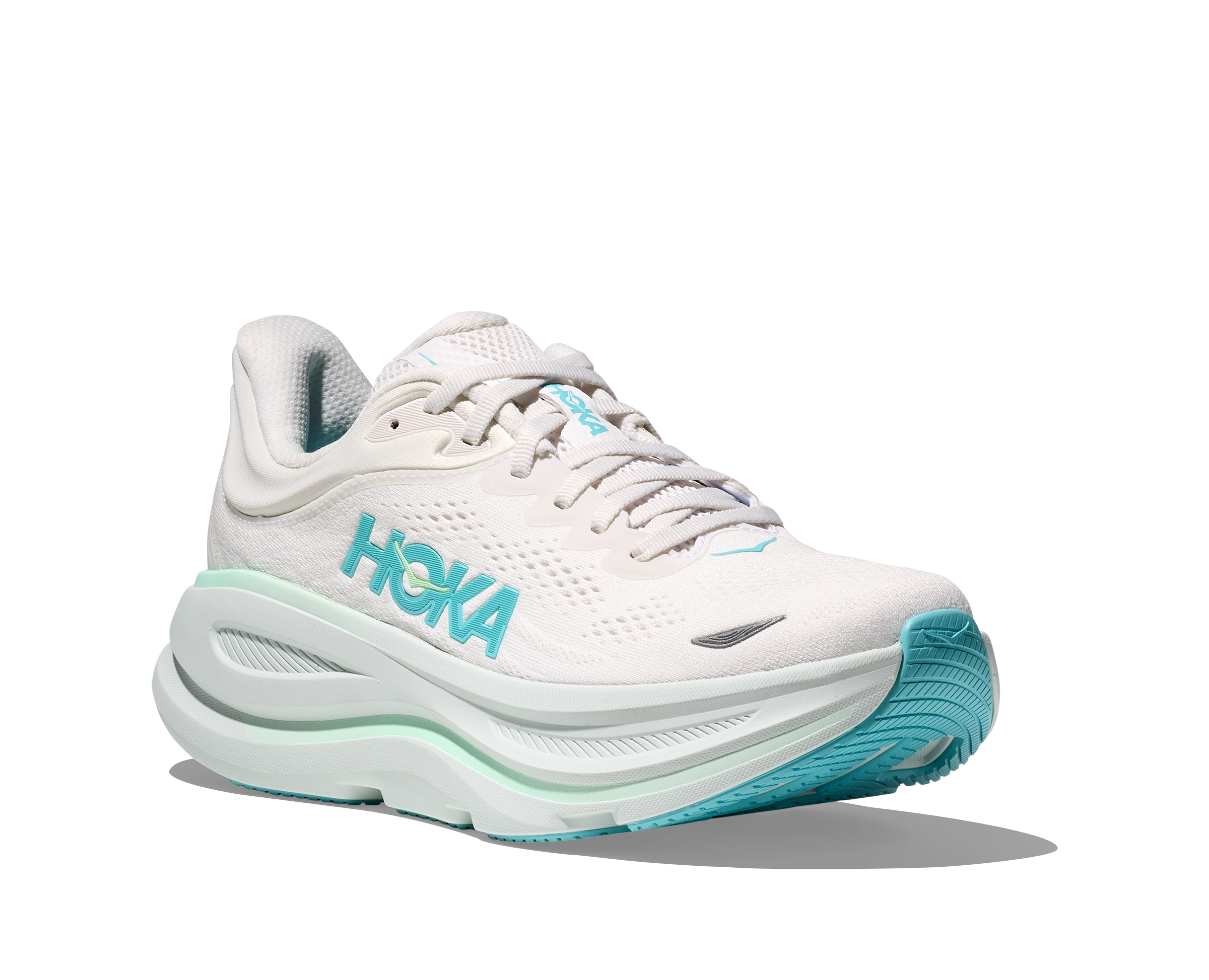 Women's - HOKA Bondi 9 - Frost/Cielo Blue