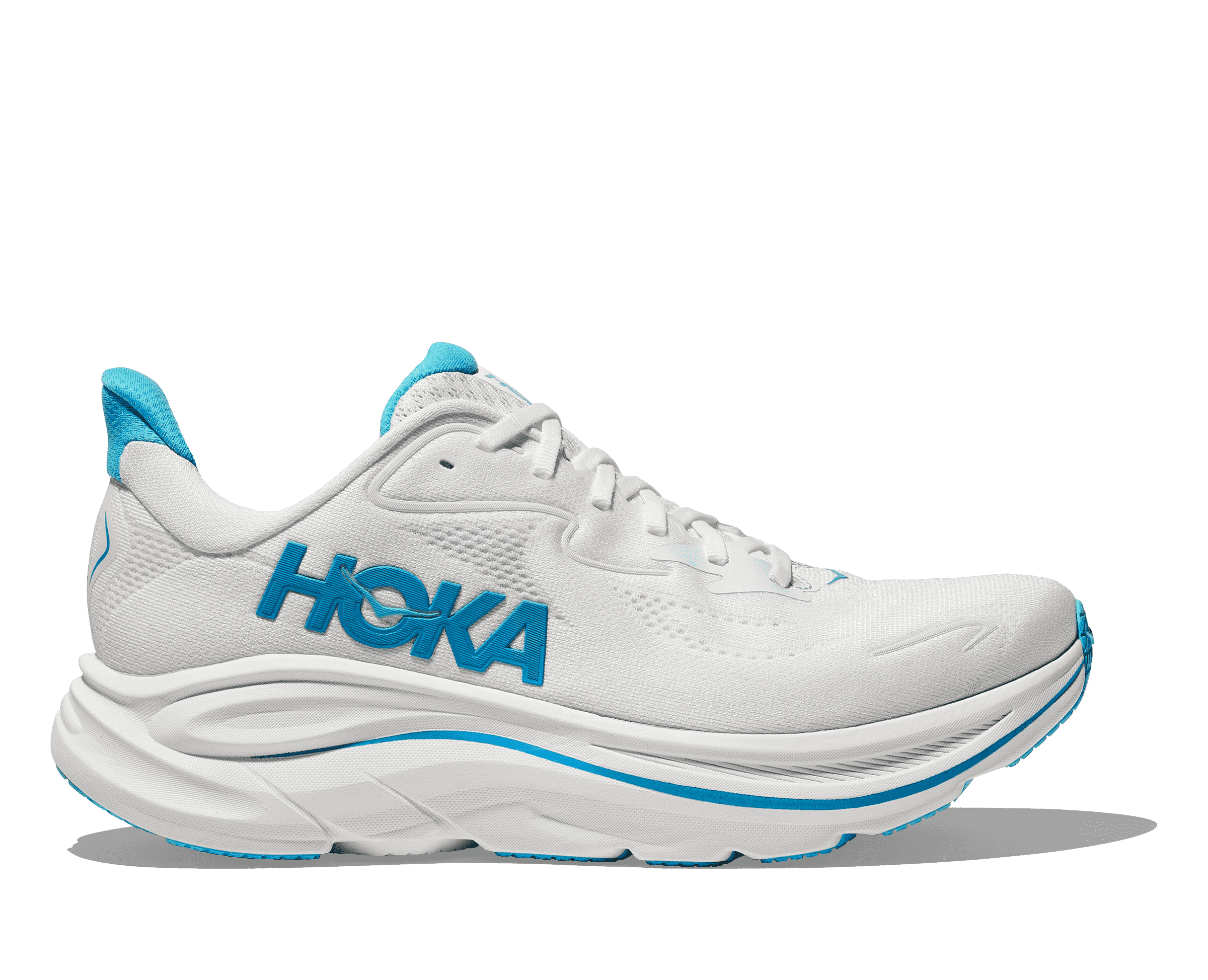 Men's - HOKA Clifton 10 - White/Skyward Blue