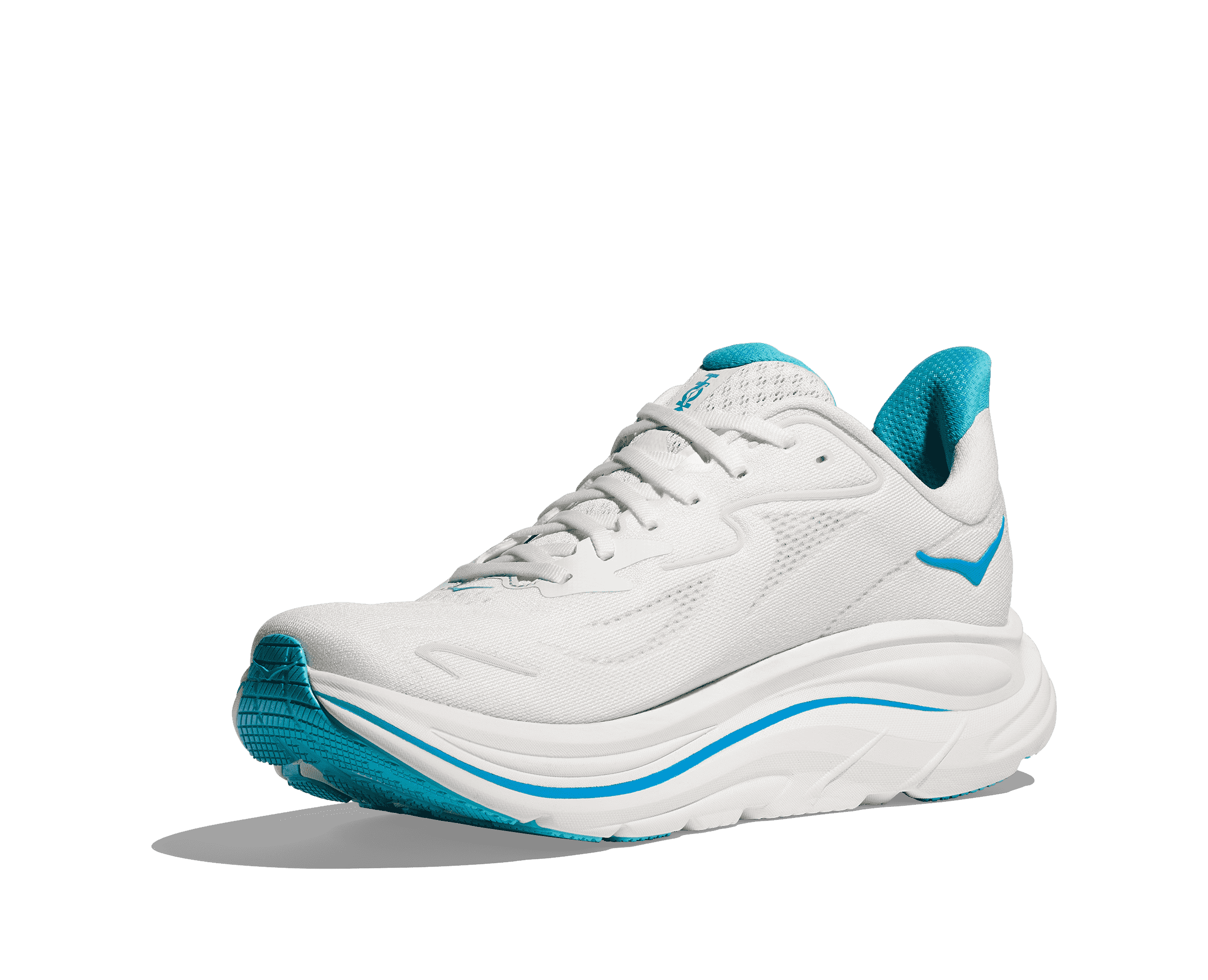 Men's - HOKA Clifton 10 - White/Skyward Blue