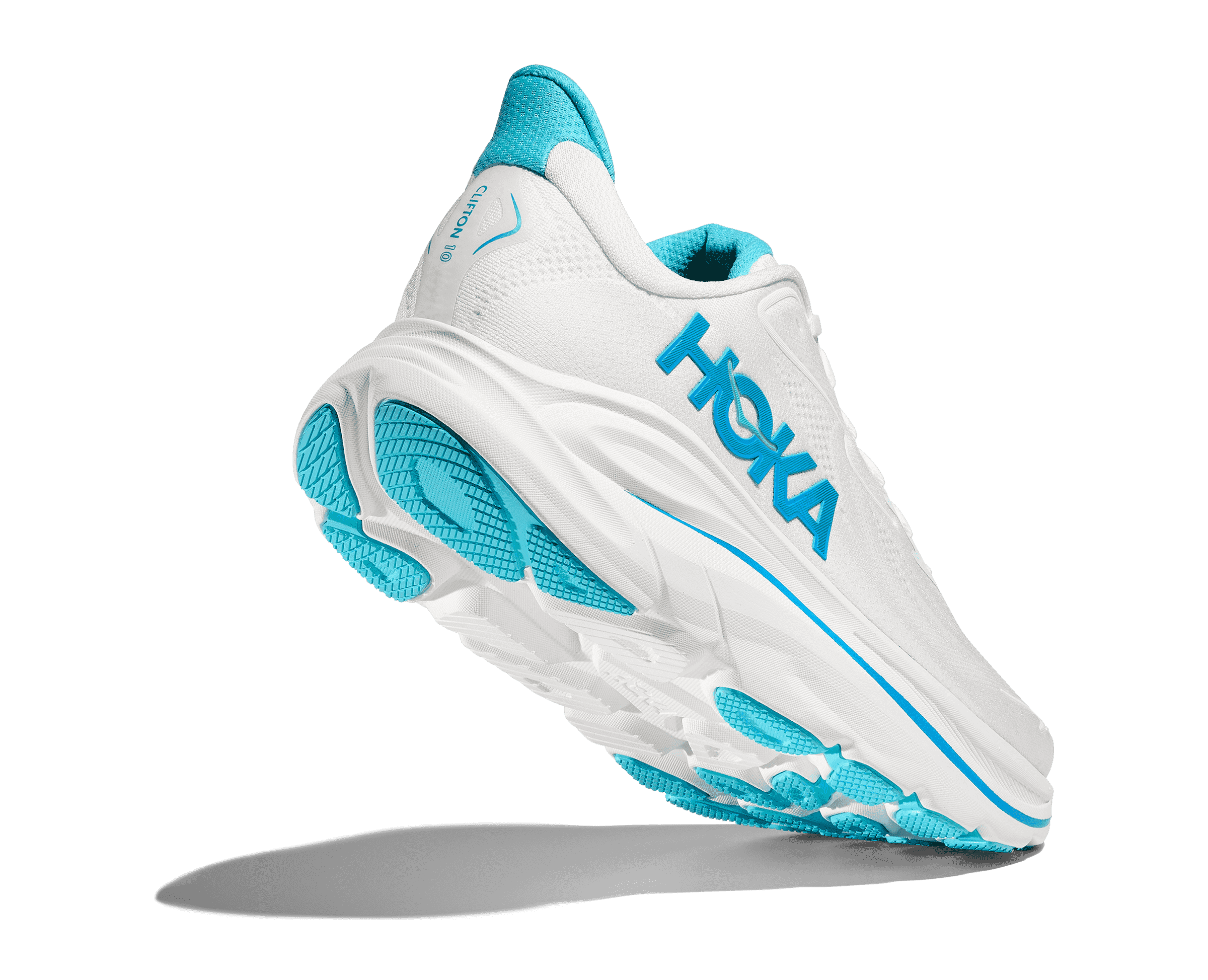 Men's - HOKA Clifton 10 - White/Skyward Blue