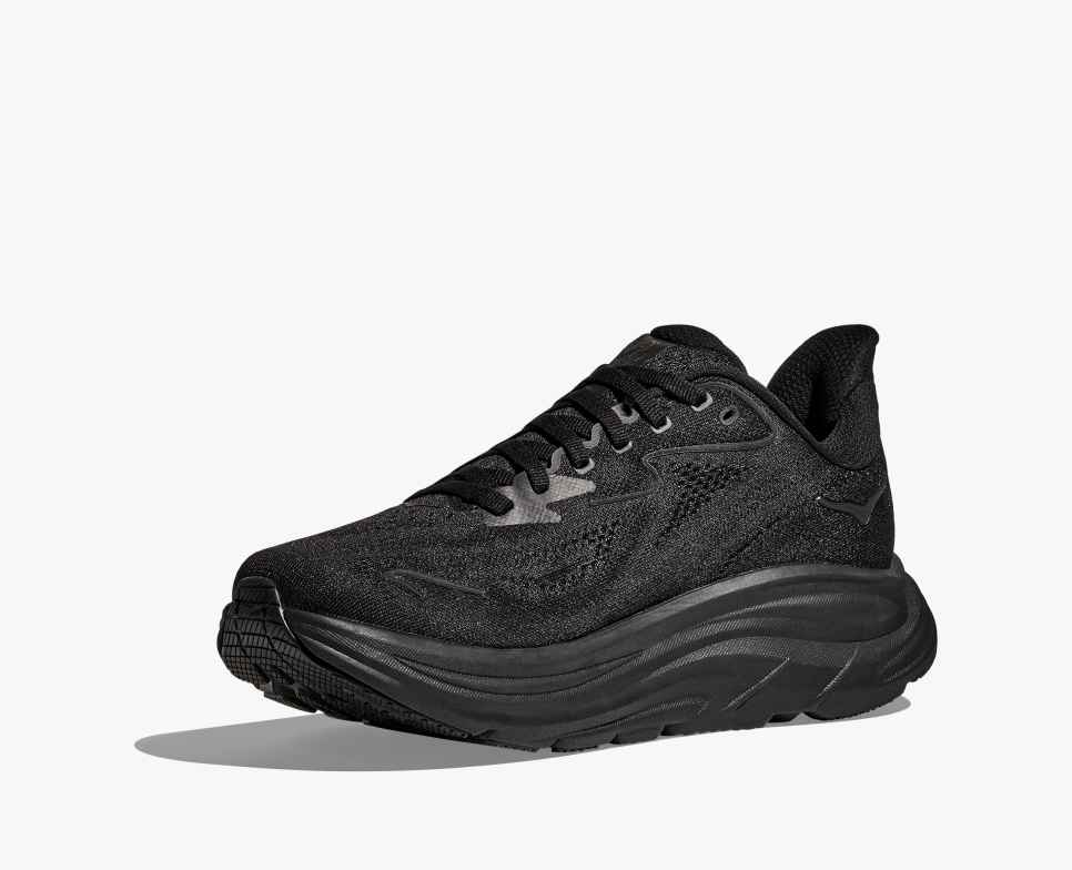 Women's - HOKA Clifton 10 - Black/Black