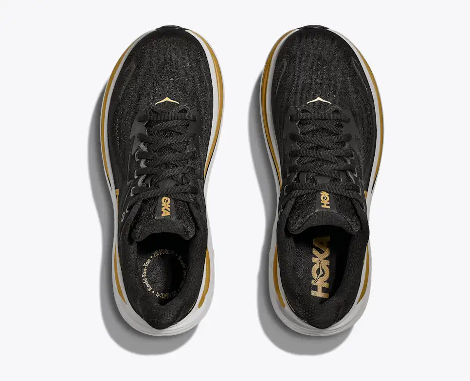 Women's - HOKA Clifton 10 - Black/Gold