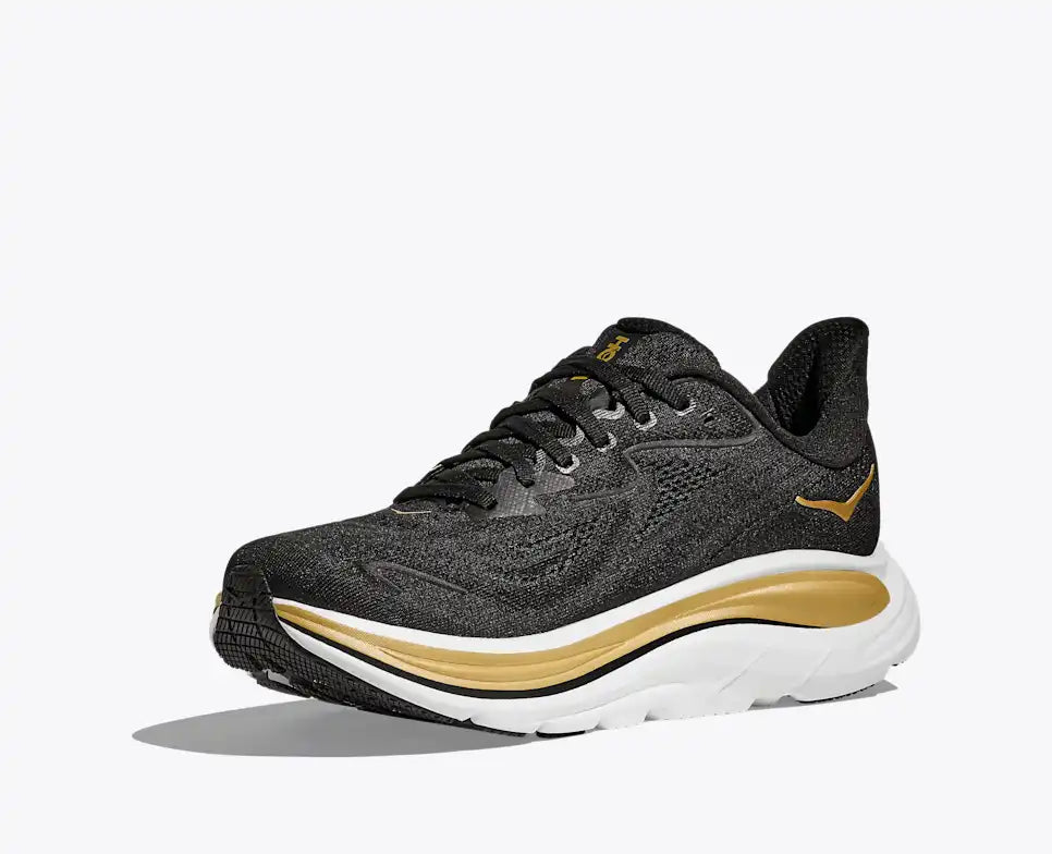 Women's - HOKA Clifton 10 - Black/Gold