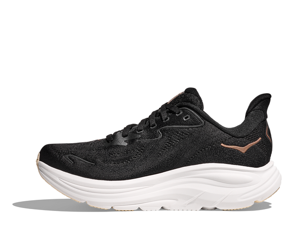 Women's - HOKA Clifton 10 - Black/Gold