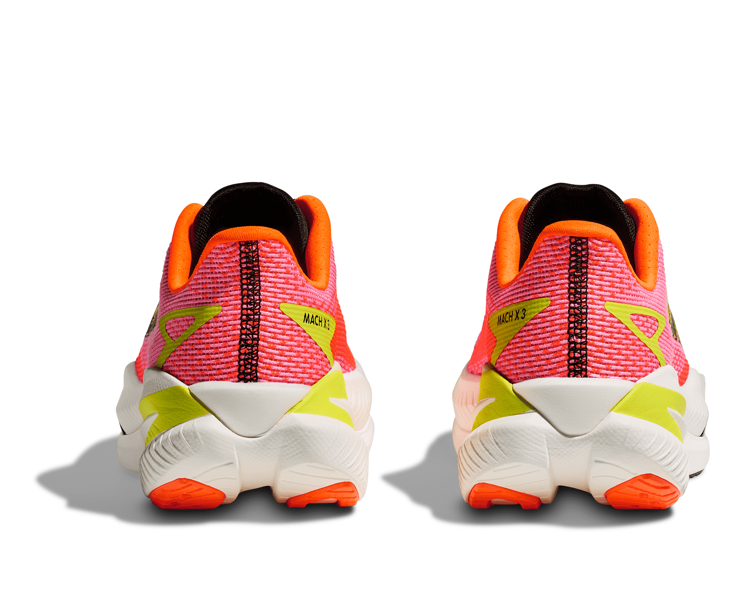 Women's - HOKA Mach X 3 - neon rose / neon tangerine