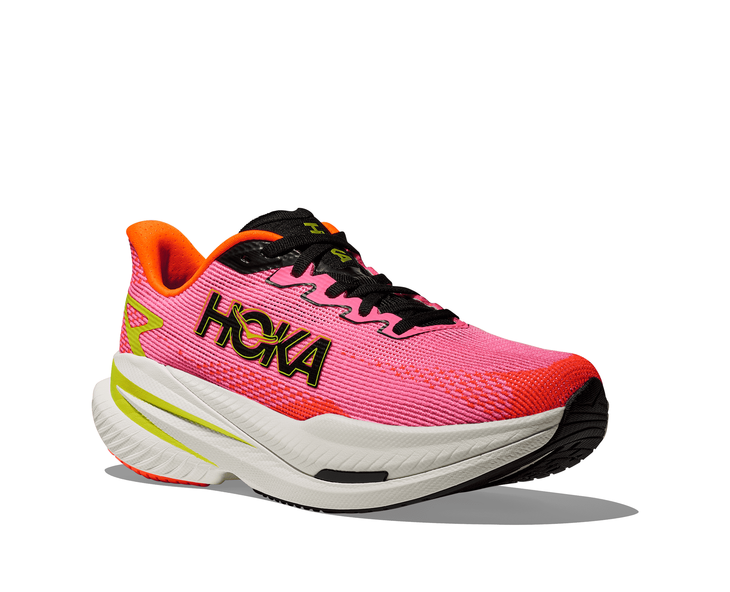 Women's - HOKA Mach X 3 - neon rose / neon tangerine