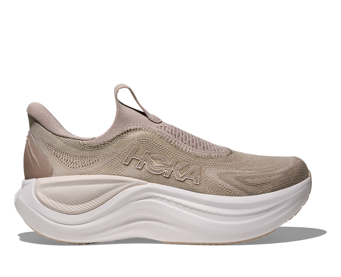 Women's - HOKA Skyward Laceless - Putty/White