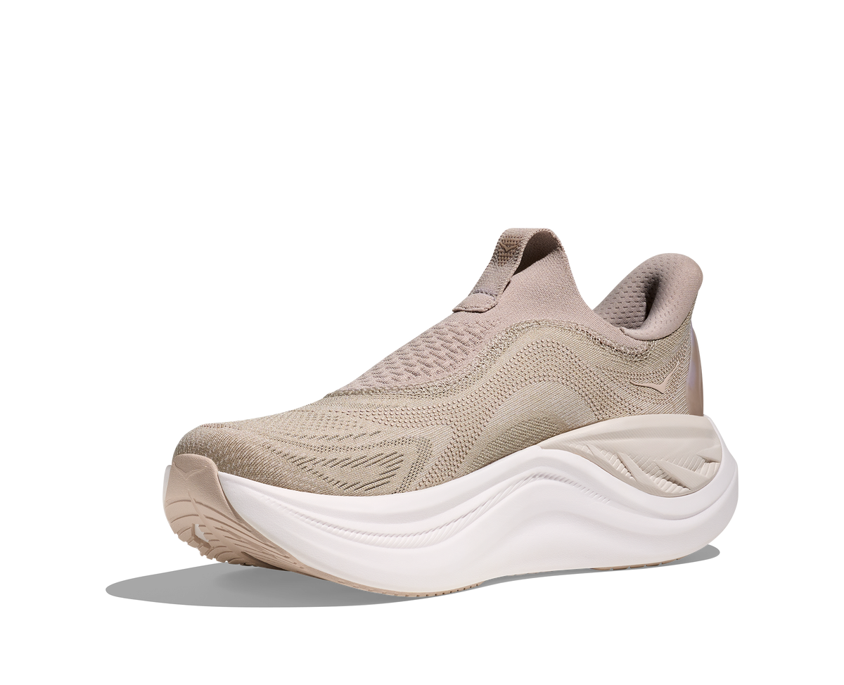 HOKA Women's Skyward Laceless Putty/White