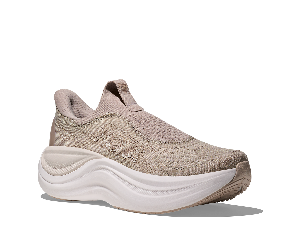 HOKA Women's Skyward Laceless Putty/White