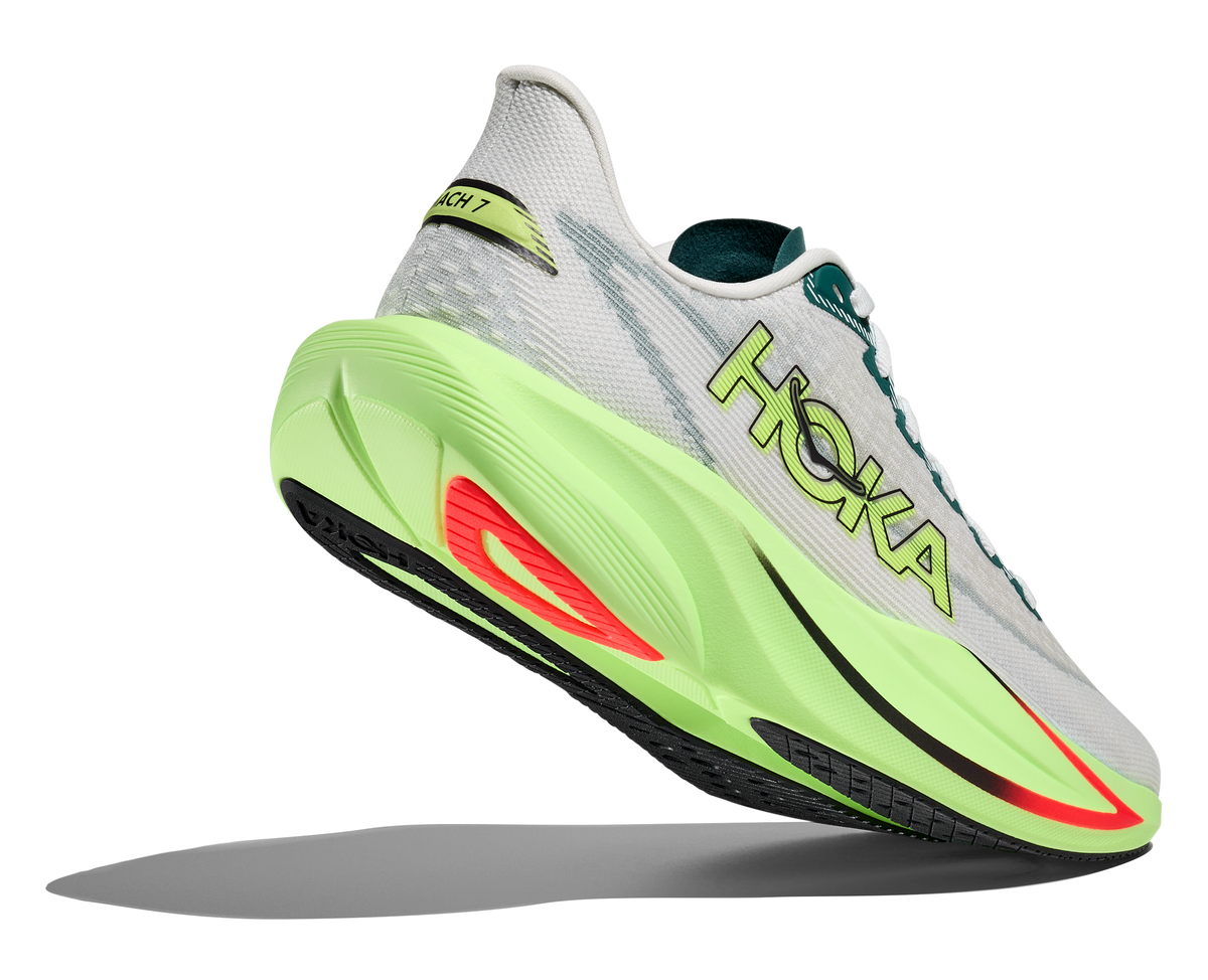 HOKA Men's Mach 7 Frost/Neon Yuzu